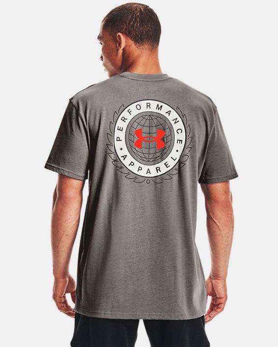 Loza de barro Banco telegrama Camiseta de manga corta UA Alma Mater Crest para hombre | Under Armour